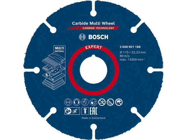 EXPERT Carbide Multi Wheel rezalna plošča Bosch, 115mm, 2608901188